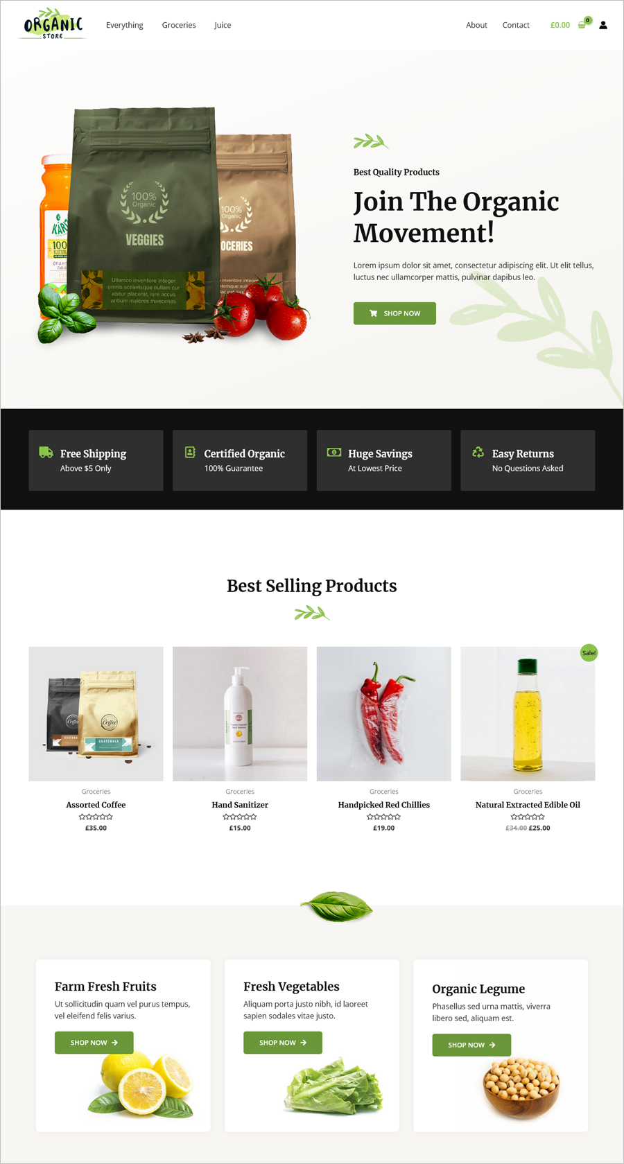 Organic Store - Free WooCommerce Online Store Theme