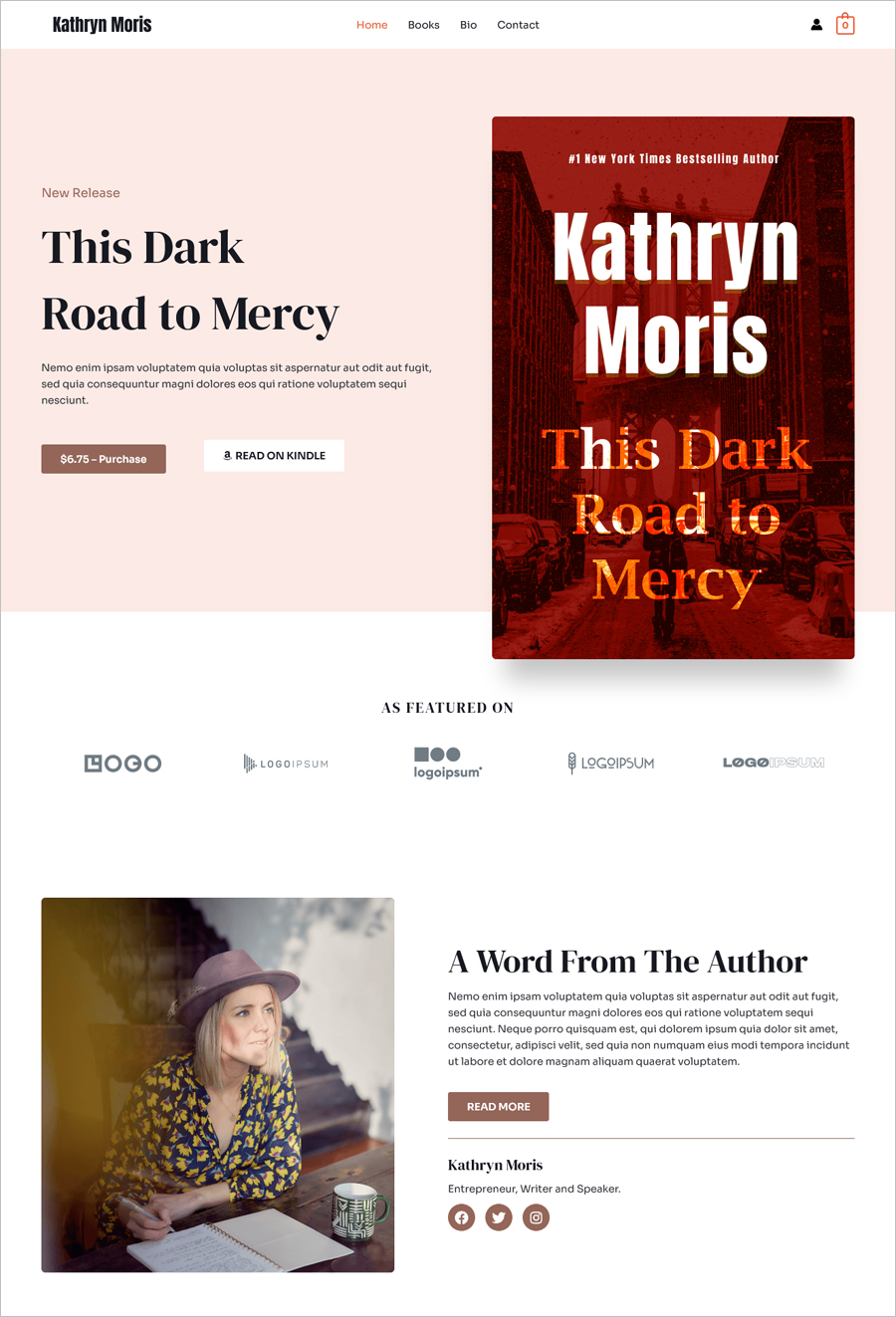 eBook Author - Free WooCommerce Online Store Theme