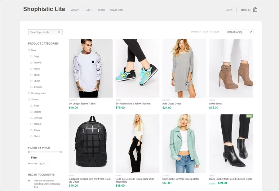 Shophistic Lite - Free WooCommerce Theme with CSS Animations
