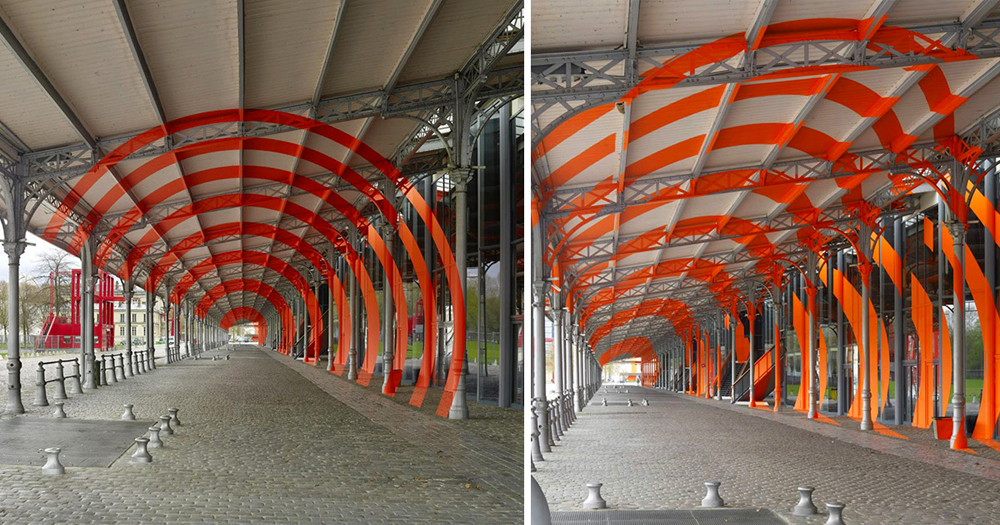 Large-scale Geometric Illusions in Paris by Felice Varini