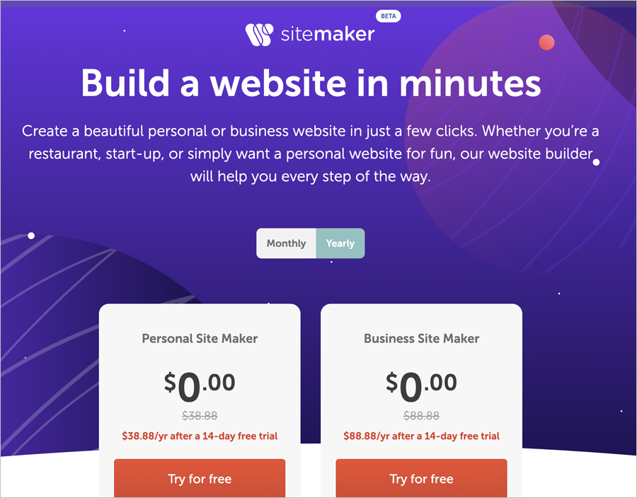 Site Maker by Namecheap