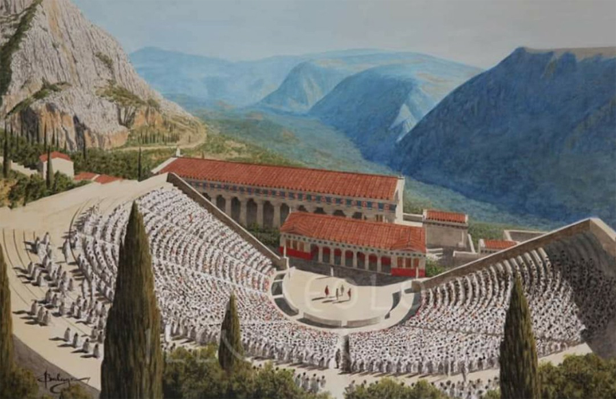 Ancient Theatre Of Delphi, Greece