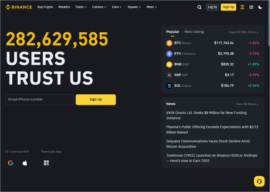 Binance platform