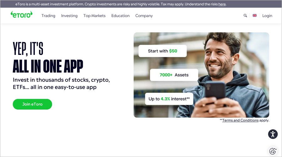 eToro platform