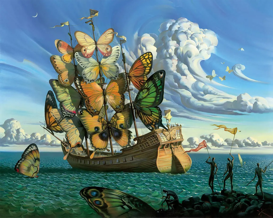 Departure of the Winged Shipby Vladimir Kush