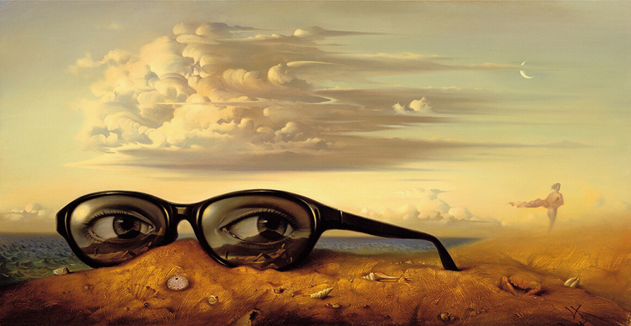 Forgotten Sunglasses by Vladimir Kush