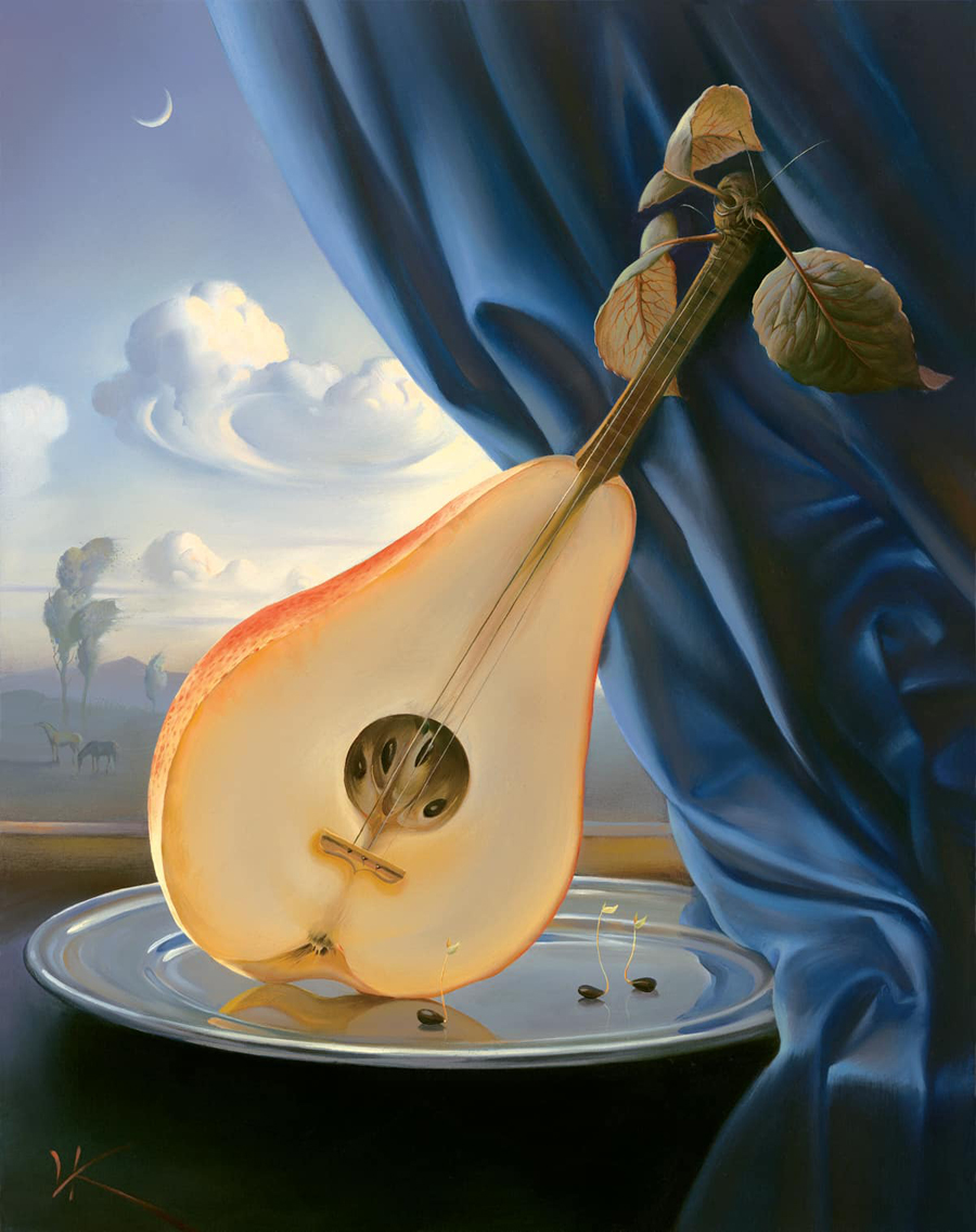 Still Life with Mandolin Vladimir Kush painting