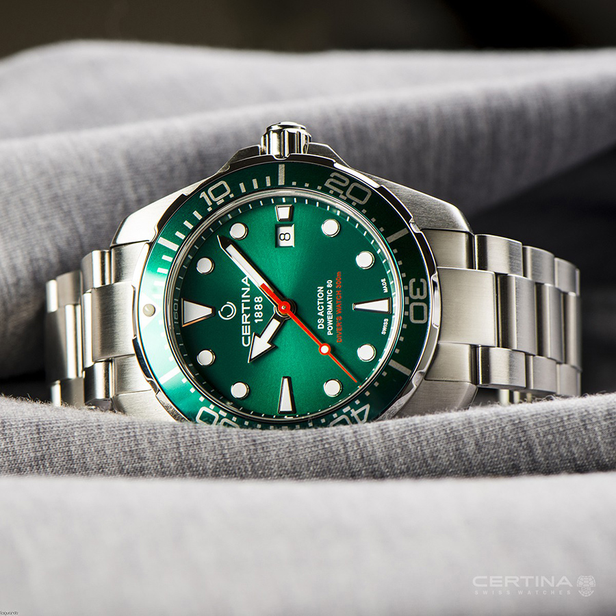 Green Certina DS Action Diver Powermatic 80