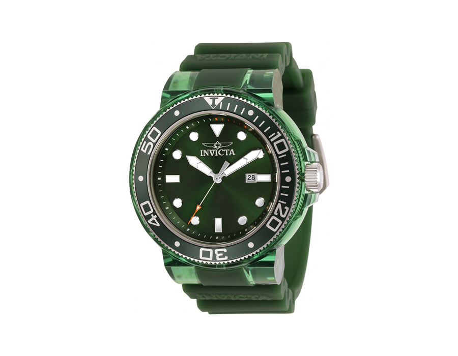 Invicta Pro Diver Transparent Green Case