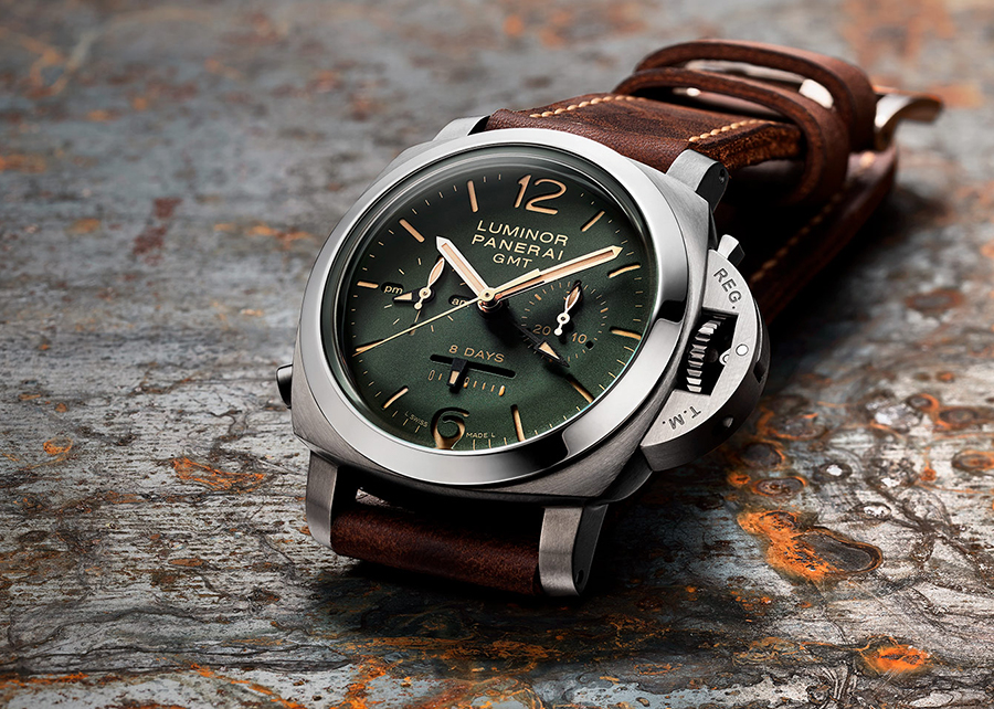 Panerai Luminor 1950 8 Days GMT Green Dial