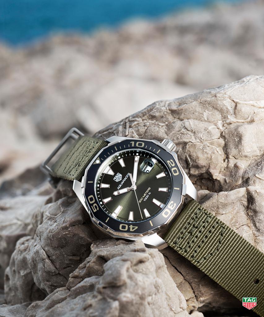 TAG Heuer Aquaracer With Khaki Textile Strap