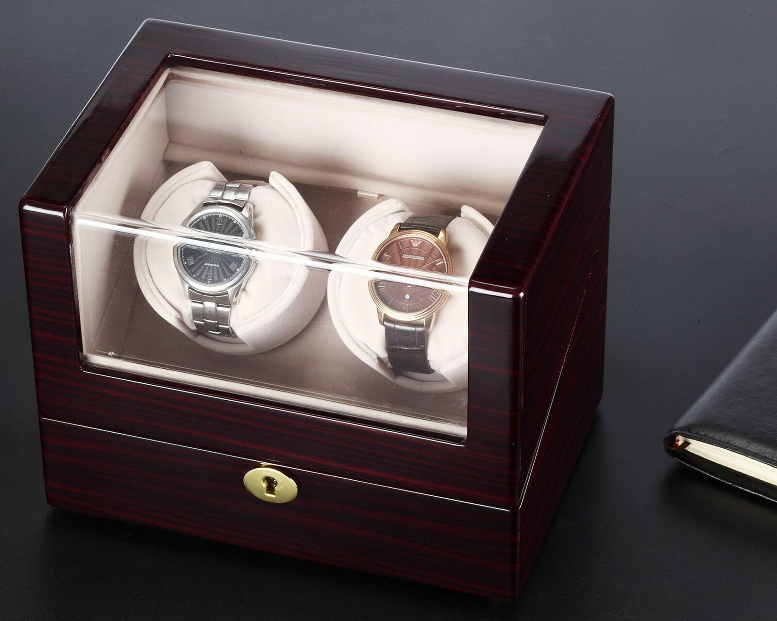 CHIYODA Double Watch Winder LCD with Two Quiet Mabuchi Motors