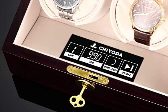 CHIYODA Double Watch Winder LCD with Two Quiet Mabuchi Motors