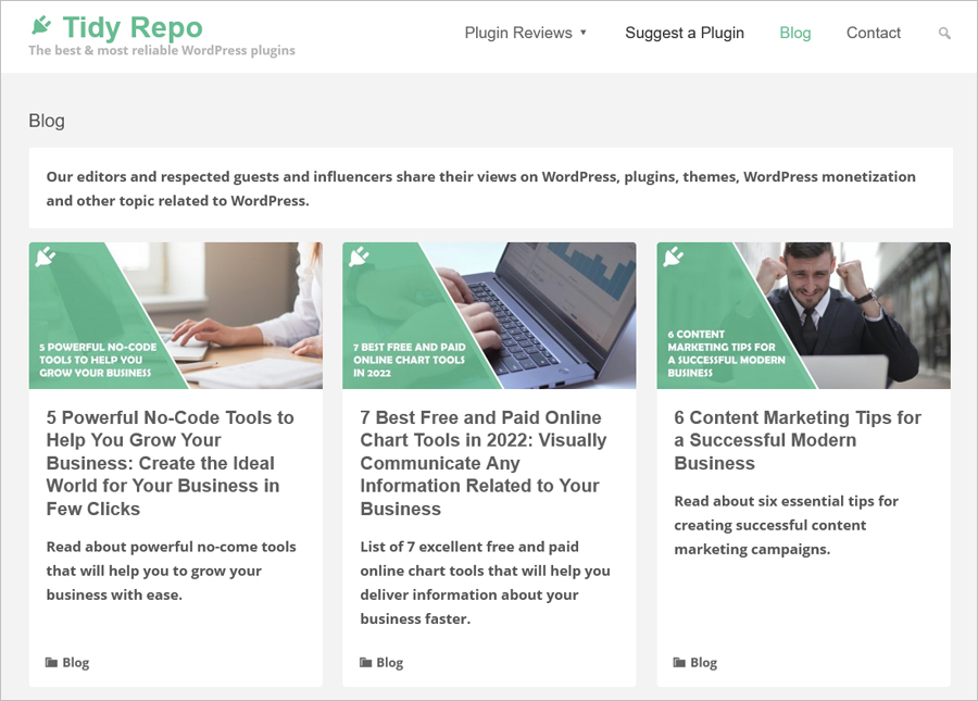 Tidy Repo blog