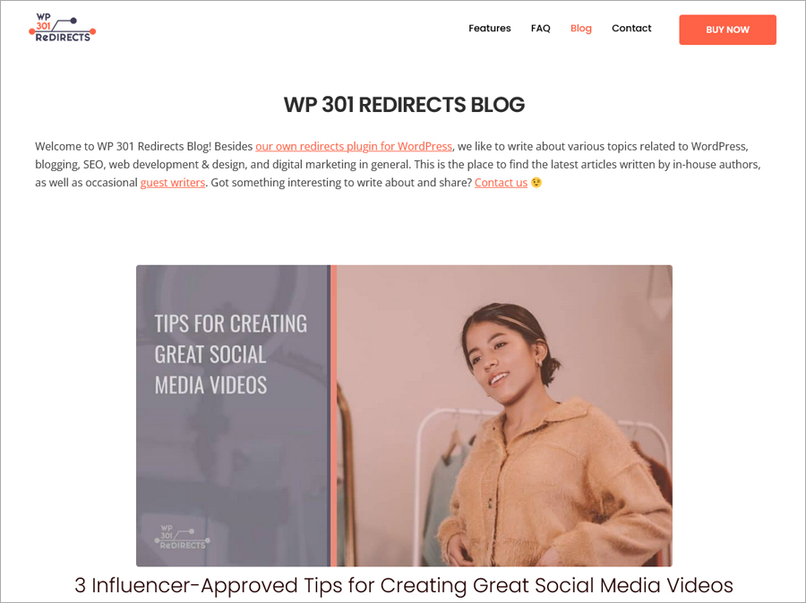 WP 301 Redirects Blog